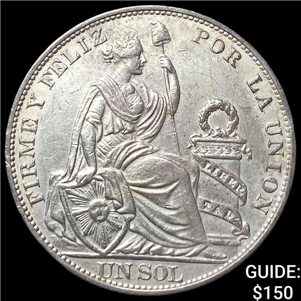 1916 Peru Silver 1 Sol
