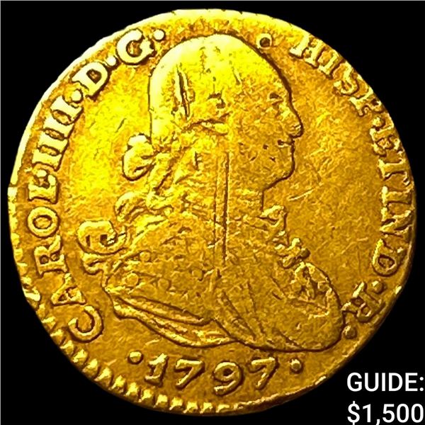 1797 Colonial Spain Gold 1 Escudo