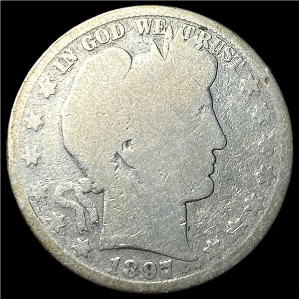 1897-O Silver Barber Quarter NICELY CIRCULATED