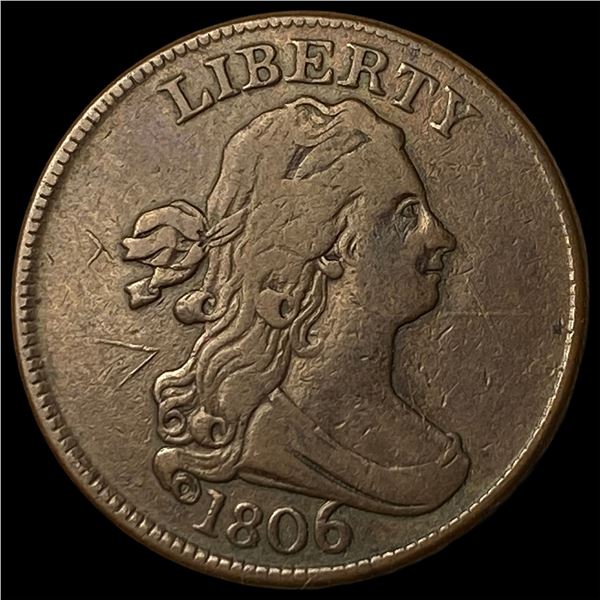 1806 Draped Bust Half Cent CLOSELY UNCIRCULATED