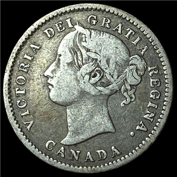 1874-H Canada Silver 10 Cents NICELY CIRCULATED