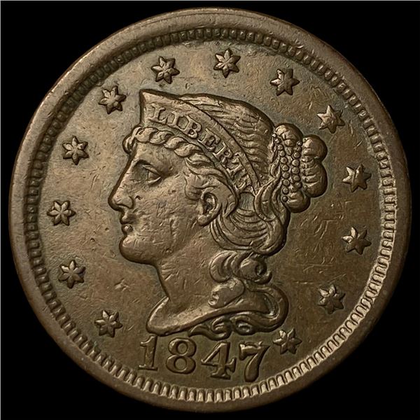 1847 Braided Hair Large Cent CHOICE AU
