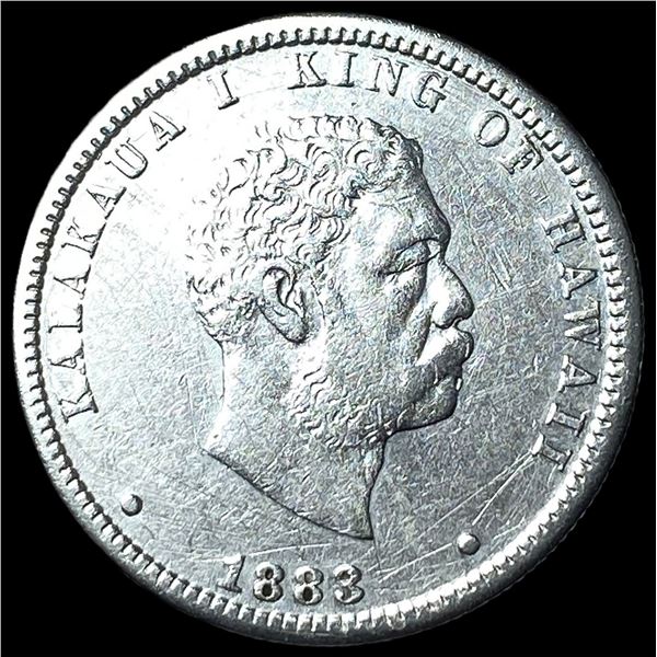 1883 Hawaii Silver 1/4 Dollar HIGH GRADE