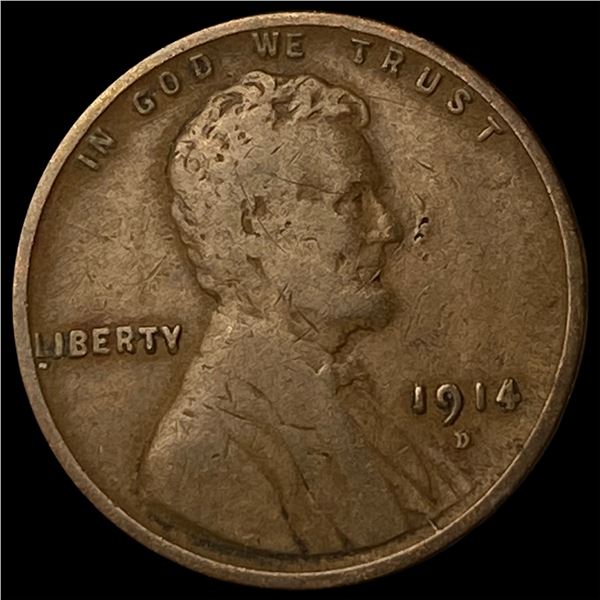 1914-D Lincoln Wheat Cent LIGHTLY CIRCULATED
