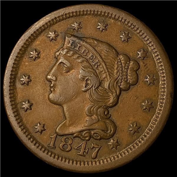 1847 Braided Hair Large Cent CHOICE AU