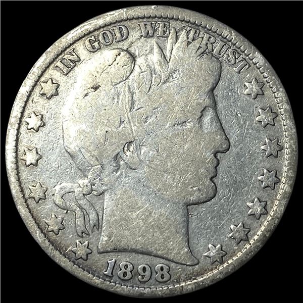 1898 Silver Barber Half Dollar NICELY CIRCULATED
