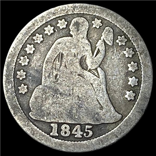 1845-O Silver Seated Liberty Dime NICELY CIRCULATED