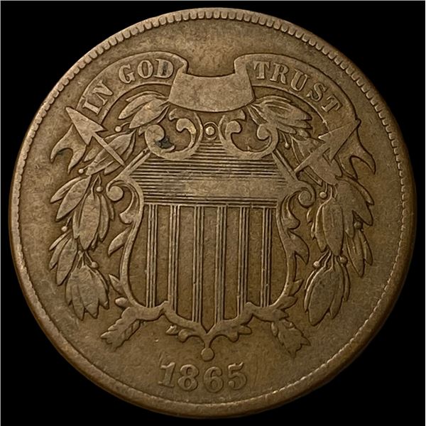 1865 Two-Cent Piece CLOSELY UNCIRCULATED