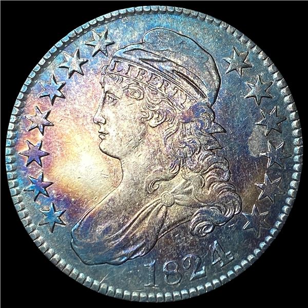1824 Capped Bust Half Dollar CLOSELY UNCIRCULATED