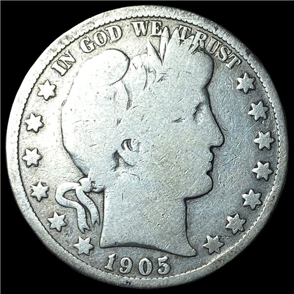 1905-O Silver Barber Half Dollar LIGHTLY CIRCULATED
