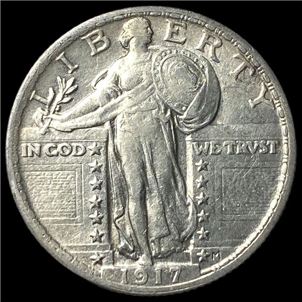 1917 Type 2 Standing Liberty Quarter CLOSELY   UNCIRCULATED