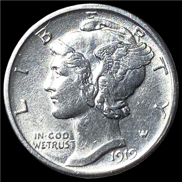 1919-D Silver Mercury Dime CHOICE BU