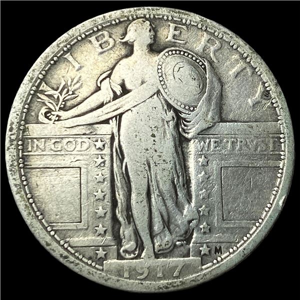 1917 Type 1 Standing Liberty Quarter LIGHTLY  CIRCULATED
