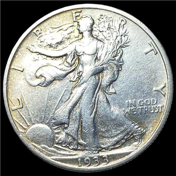 1933-S Walking Liberty Half Dollar. CLOSELY  UNCIRCULATED