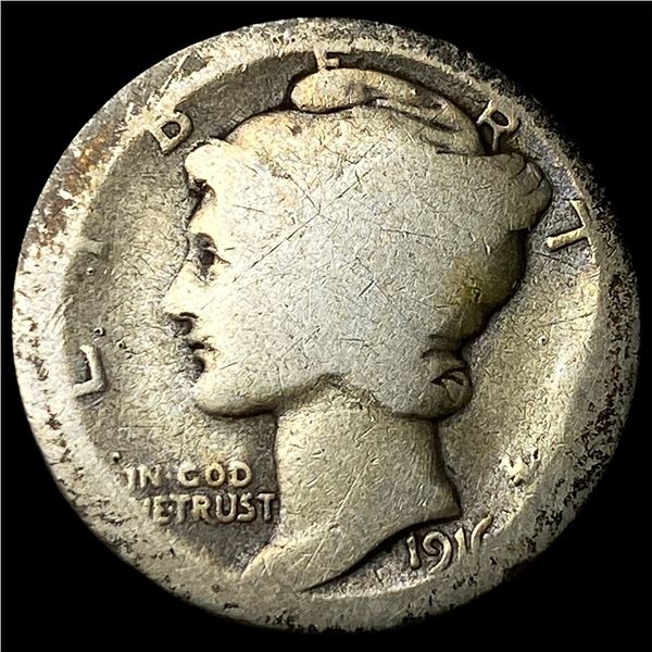 1916-D Silver Mercury Dime NICELY CIRCULATED