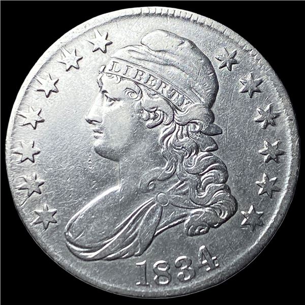 1834 Capped Bust Half Dollar NEARLY  UNCIRCULATED