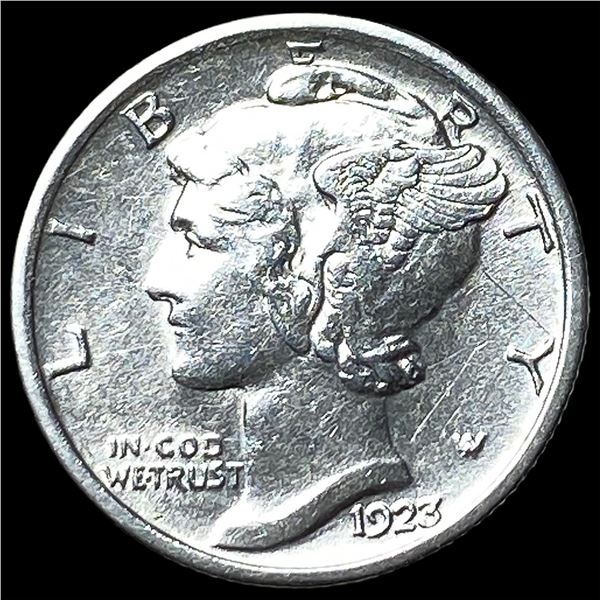 1923-S Silver Mercury Dime CHOICE AU