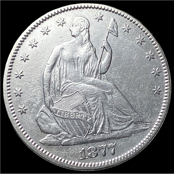 1877 Seated Liberty Silver Half Dollar  CLOSELY UNCIRCULATED