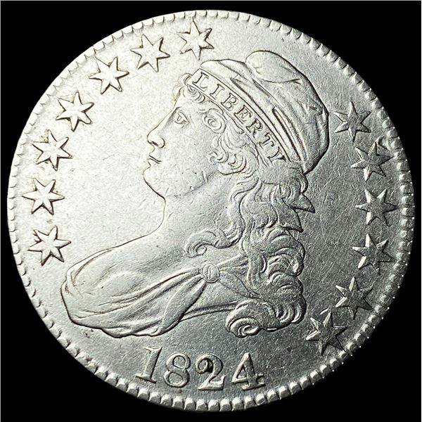 1824 Capped Bust Half Dollar CLOSELY  UNCIRCULATED