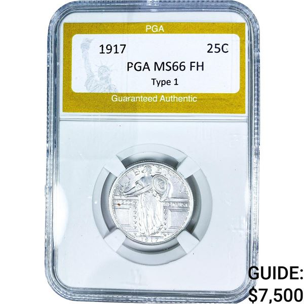 1917 Standing Liberty Quarter PGA MS66 FH Type 1