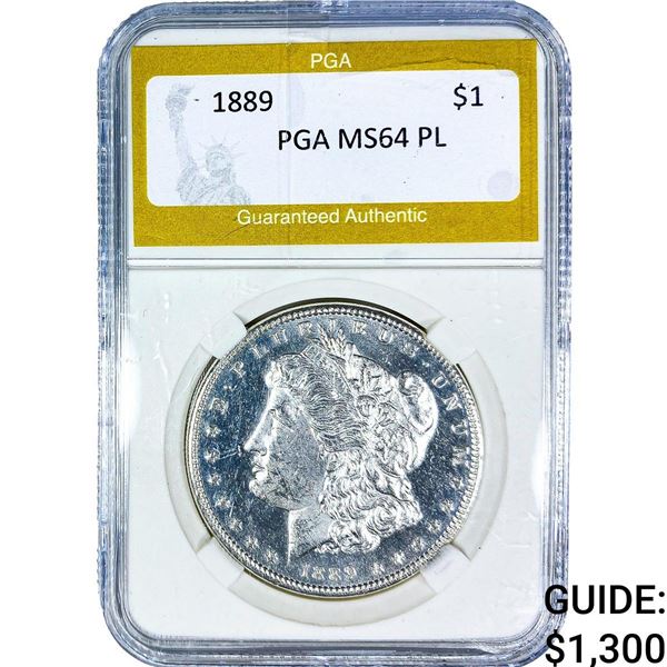 1889 Morgan Silver Dollar PGA MS64 PL