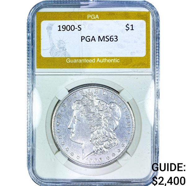 1900-S Morgan Silver Dollar PGA MS63