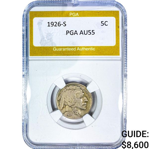 1926-S Buffalo Nickel PGA AU55