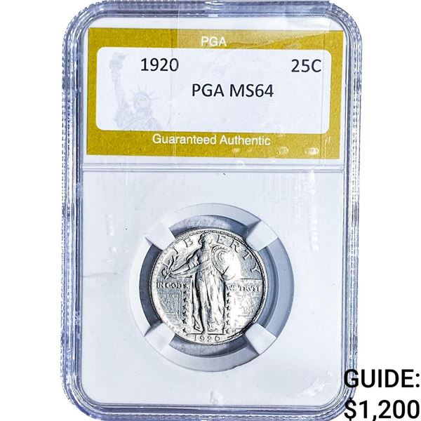 1920 Standing Liberty Quarter PGA MS64