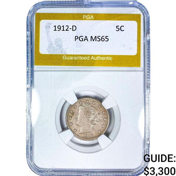 1912-D Liberty Victory Nickel PGA MS65