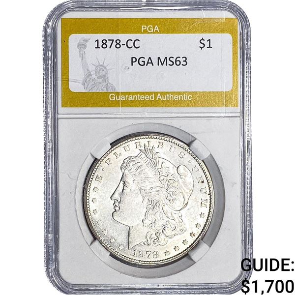 1878-CC Morgan Silver Dollar PGA MS63
