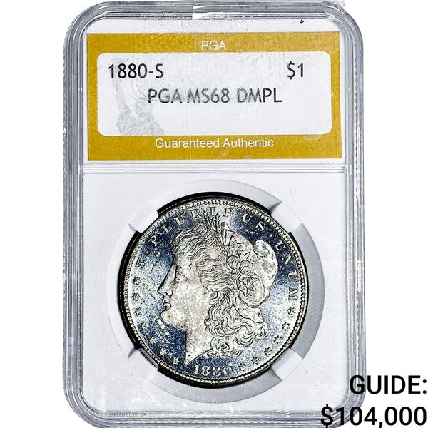 1880-S Morgan Silver Dollar PGA MS68 DMPL