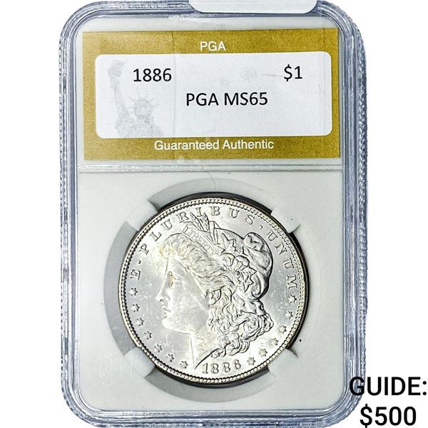 1886 Morgan Silver Dollar PGA MS65