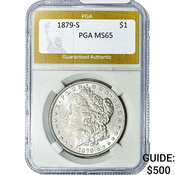 1879-S Morgan Silver Dollar PGA MS65