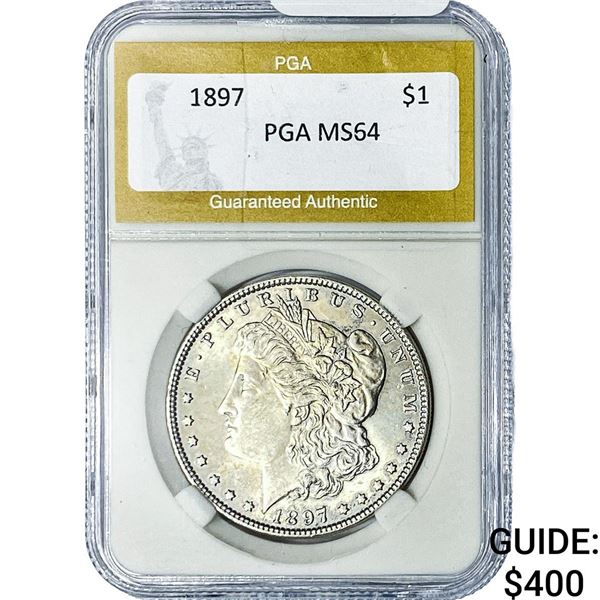 1897 Morgan Silver Dollar PGA MS64