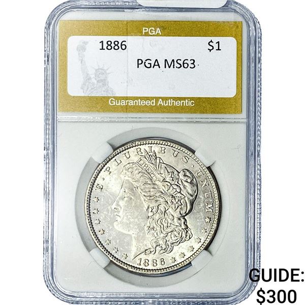 1886 Morgan Silver Dollar PGA MS63