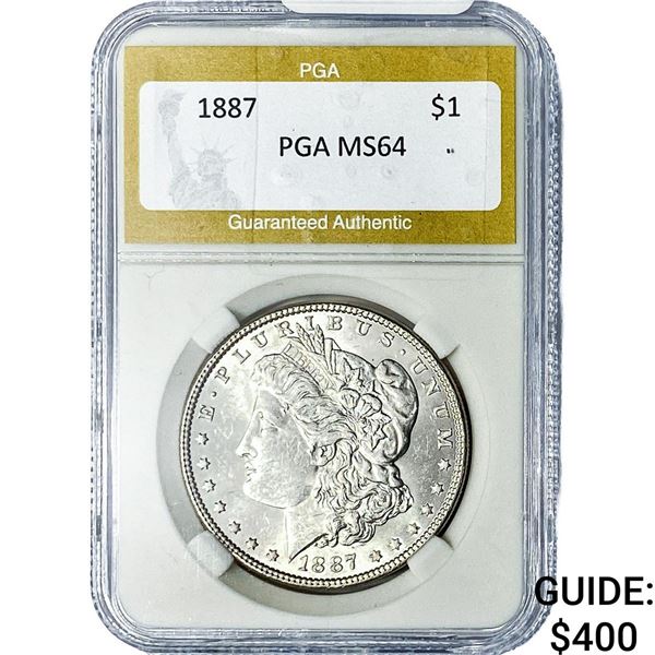 1887 Morgan Silver Dollar PGA MS64
