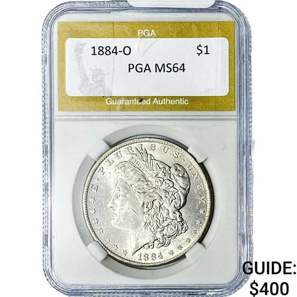 1884-O Morgan Silver Dollar PGA MS64