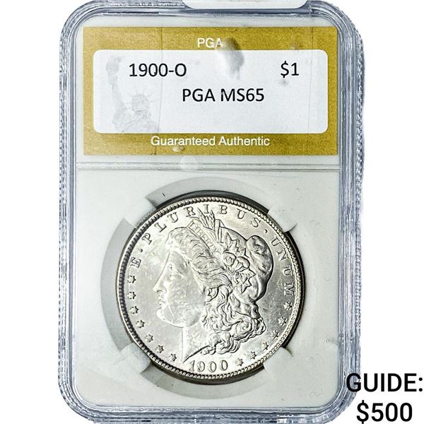 1900-O Morgan Silver Dollar PGA MS65