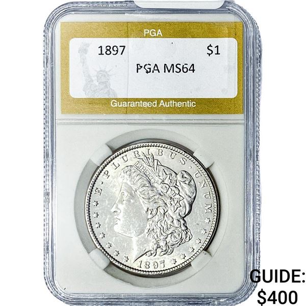 1897 Morgan Silver Dollar PGA MS64