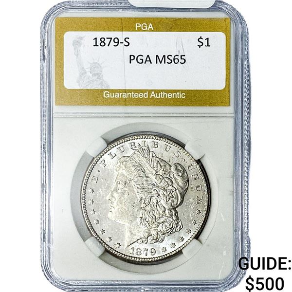 1879-S Morgan Silver Dollar PGA MS65