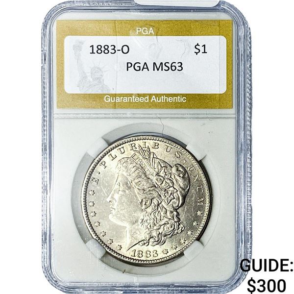 1883-O Morgan Silver Dollar PGA MS63
