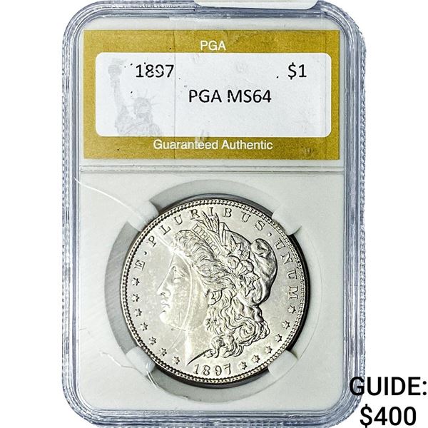 1897 Morgan Silver Dollar PGA MS64