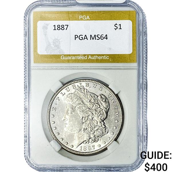 1887 Morgan Silver Dollar PGA MS64