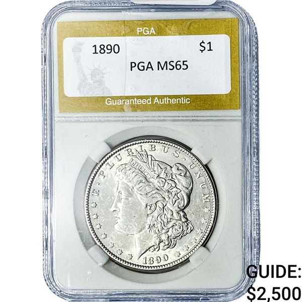 1890 Morgan Silver Dollar PGA MS65