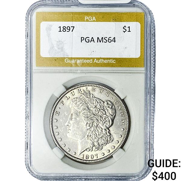 1897 Morgan Silver Dollar PGA MS64
