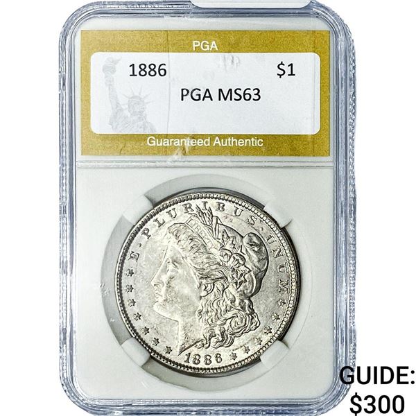 1886 Morgan Silver Dollar PGA MS63