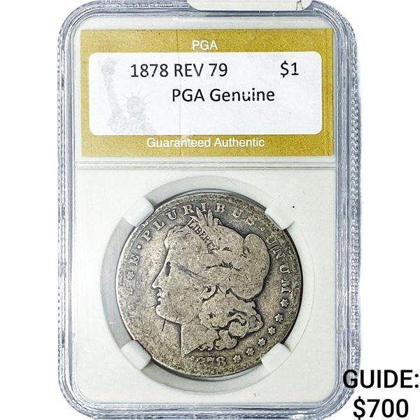 1878 REV 79 Morgan Silver Dollar PGA Genuine