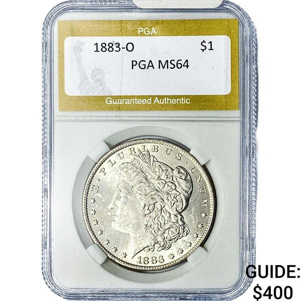 1883-O Morgan Silver Dollar PGA MS64