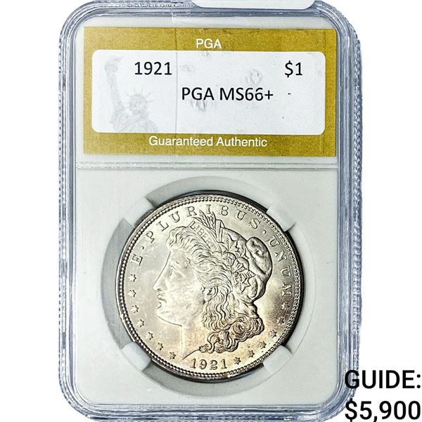 1921 Morgan Silver Dollar PGA MS66+
