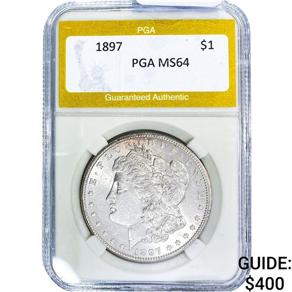 1897 Morgan Silver Dollar PGA MS64
